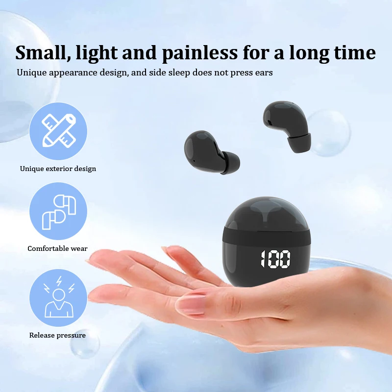 Sk-Bluetoothワイヤレスヘッドセット,マイク付きスリープヘッドセット,ノイズリダクション,スマートフォン用ヘビーベースヘッドセット