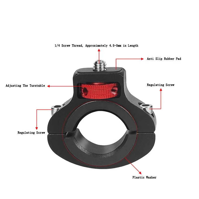 Supporto per manubrio bici in alluminio Base metallica per bicicletta per Gopro Hero 13 12 11 10 9 8 Insta 360 X4 X3 DJI Osmo Action 2 3 4 5 Fotocamera