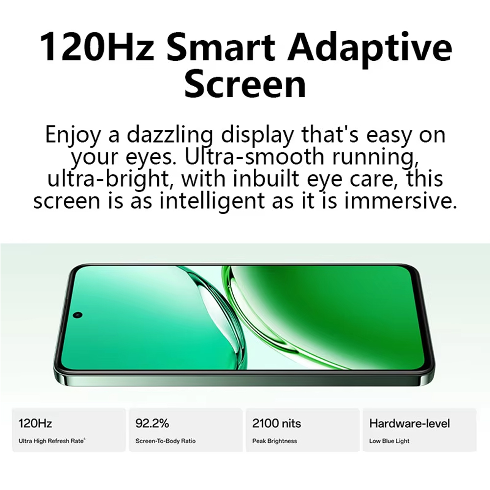 Version mondiale OPPO Reno12 FS 5G smartphone MTK Dimensity 6300 écran 6,67 pouces 120Hz appareil photo principal 50MP batterie 5000mAh