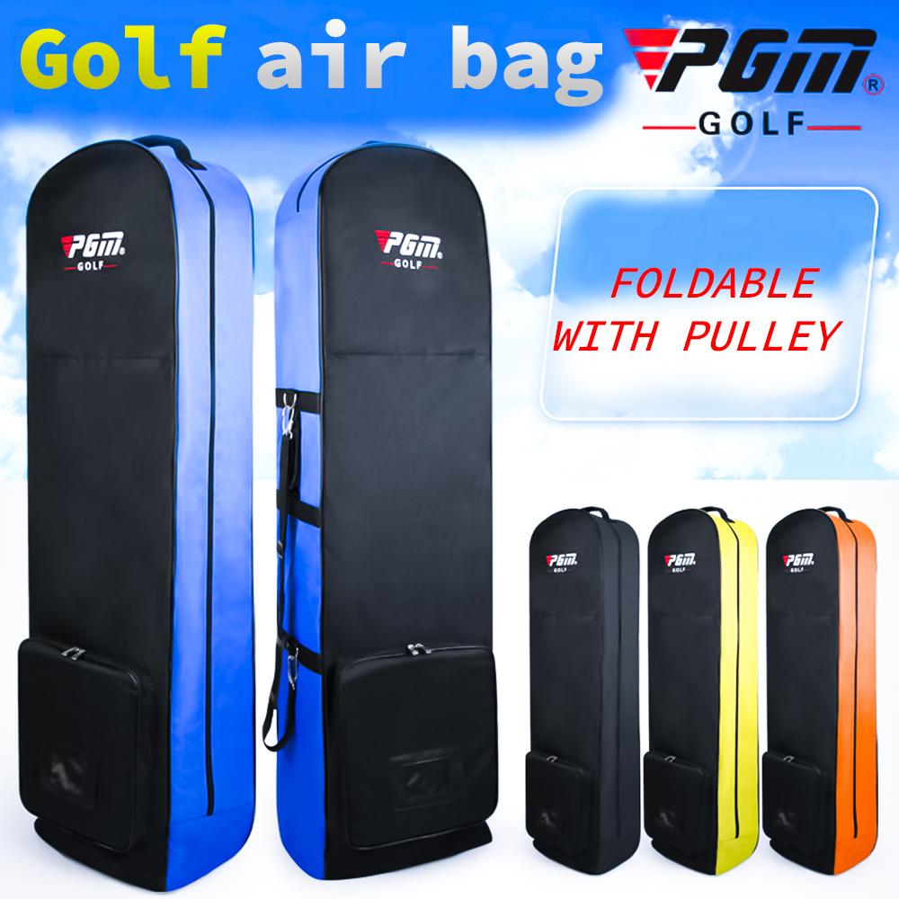 Bolsa de aviação de golfe pgm com roda silenciosa hkb002, armazenamento de grande capacidade, avião dobrável, viagem, saco de golfe, remessa de avião