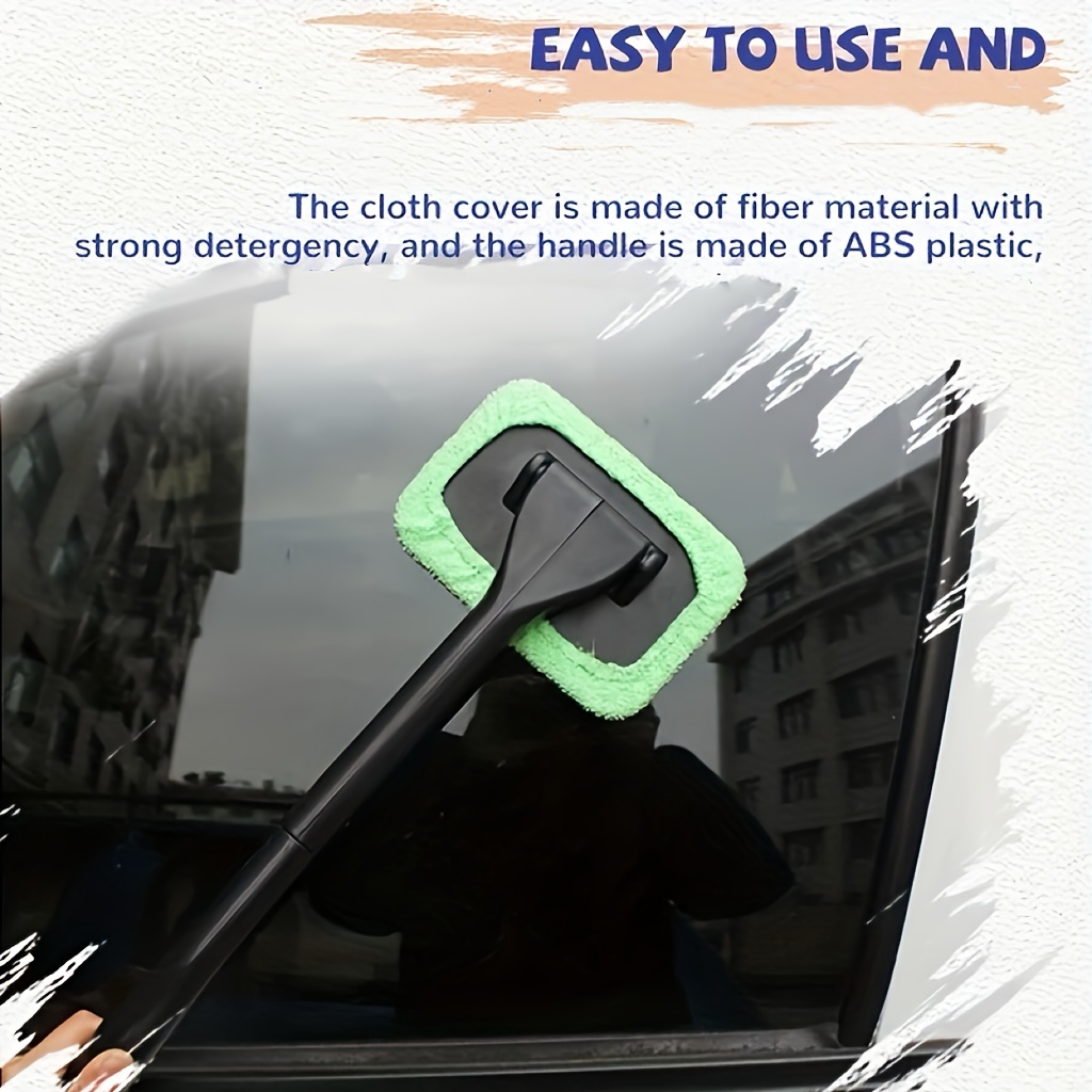 Premium Car Window Cleaner Kit - Advanced Brush & Auto Glass Wiper - Effortless Inside & Windshield Cleaning