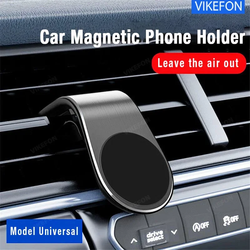 2025 Universal Magnetic Car Phone Holder, 360° Air Vent Mount for iPhone Huawei Samsung - Auto-Clip Bracket