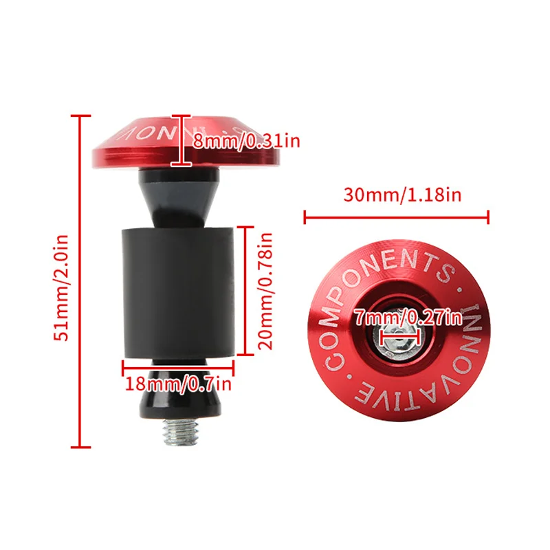 Motocicleta lidar com barra de peso final guiador apertos tampa universal modificação da motocicleta lidar com proteção plug acessórios metal
