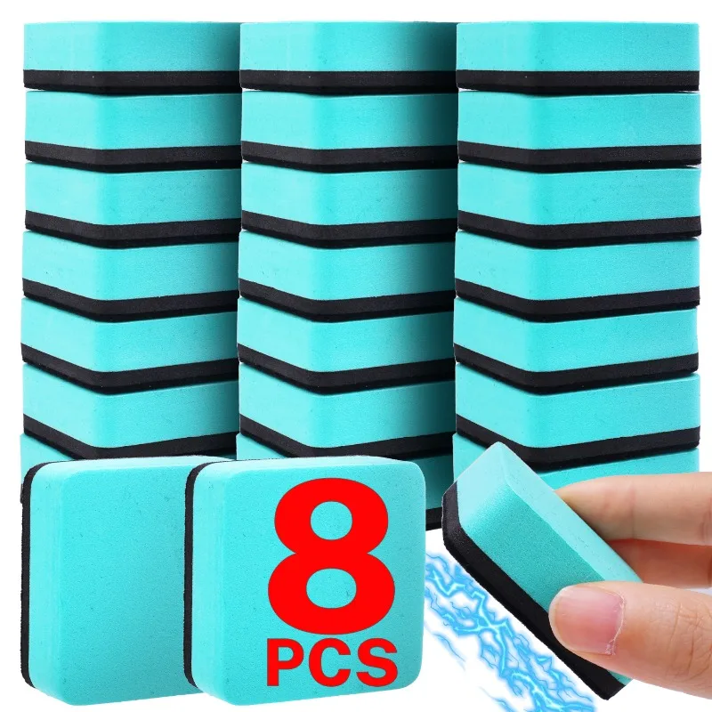 4-8PCS Mini Dry Erase Blackboard Erasers, Magnetic Whiteboard Dry Erasers Chalkboard Cleaner Wiper for Teacher Supplies