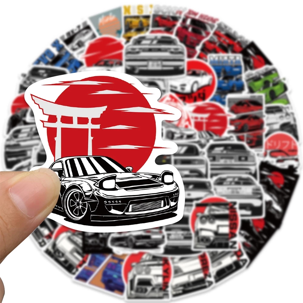10/30/50 個日本 JDM レトロフィットレーシングカーステッカー漫画デカール電話ケーススケートボードスーツケースクール落書きデカール子供のおもちゃ