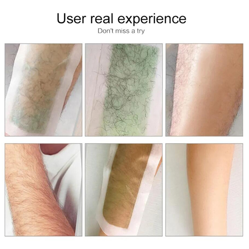 20Pcs Set Professional Hair Removal Wax Strips For Depilation Double Sided Non Woven Depilatory Paper For Leg Body Face