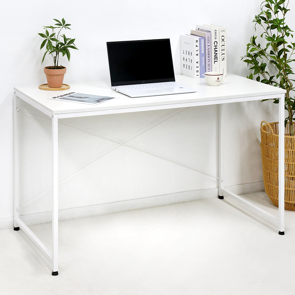 이지라이프 에디 1200 멀티 책상 서제 철제 학생 일자 테이블 올화이트