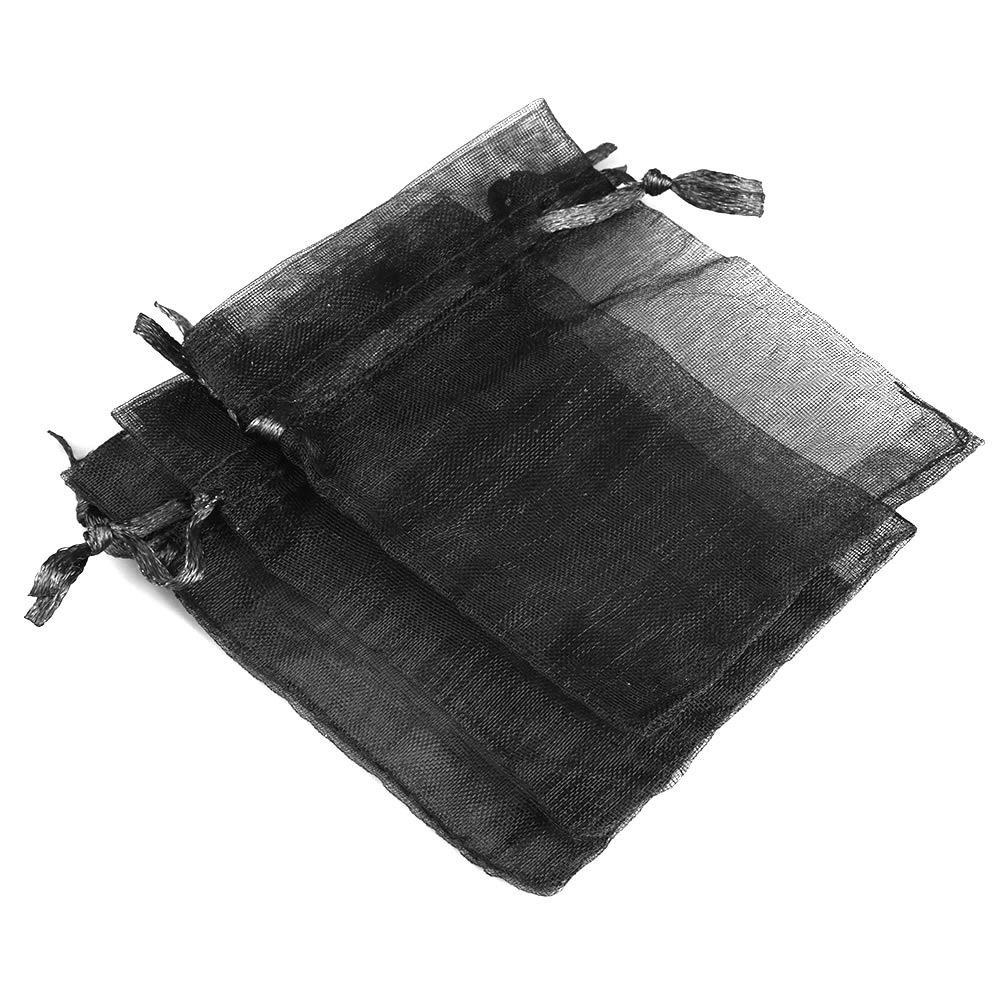 50 pçs/lote 10x15 cm Organza Bolsa Malha Saco para Colar Jóias Display