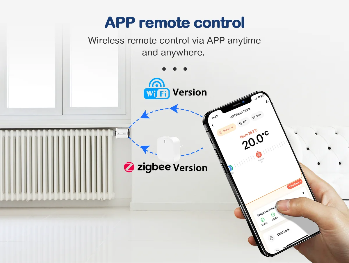 Tuya สมาร์ท WiFi/ZigBee วาล์วหม้อน้ํา Thermostatic TRV เครื่องทําความร้อนโปรแกรมควบคุมอุณหภูมิระยะไกลด้วย Alexa Google Home