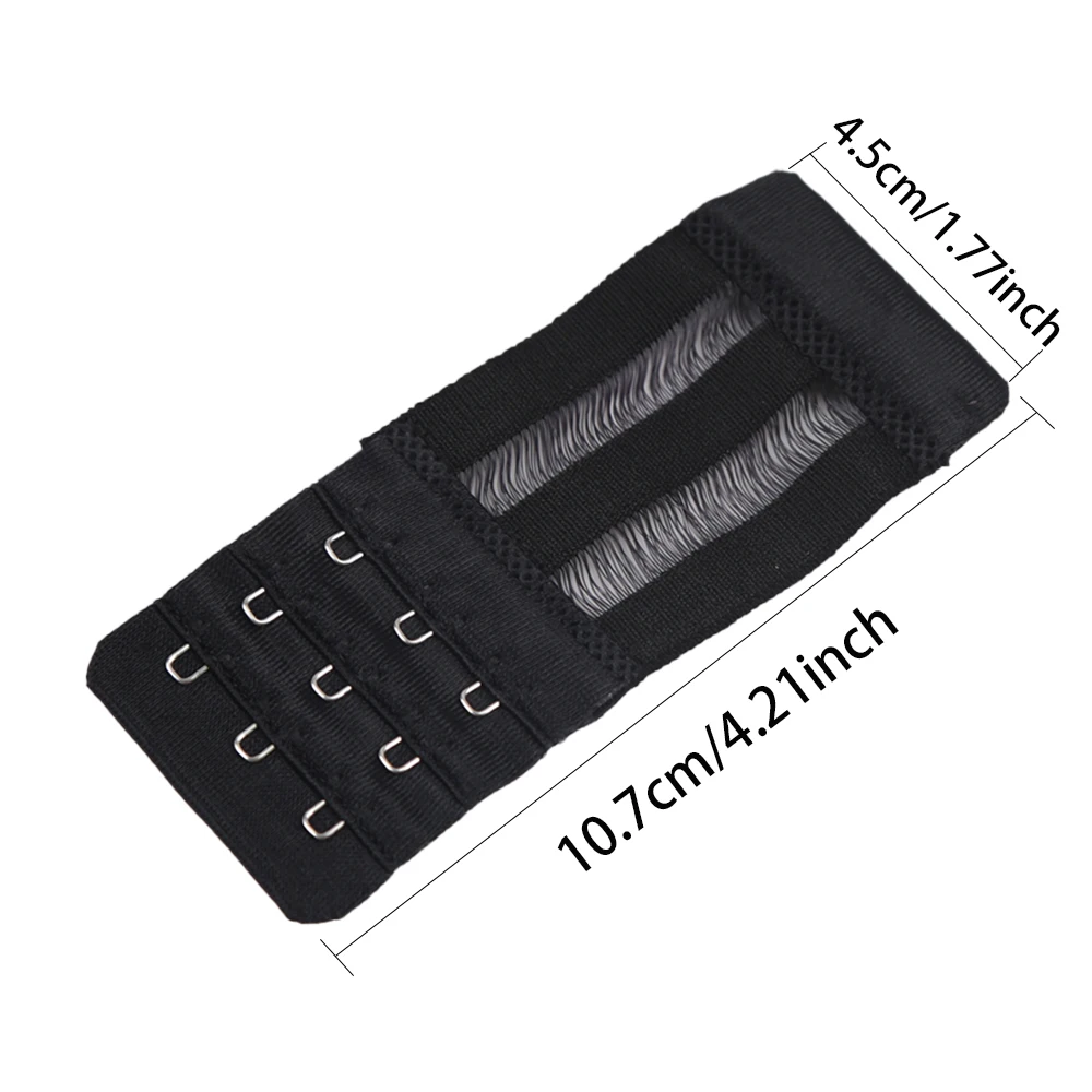 3 uds mujeres 3 filas 3 hebillas extensión de sujetador extensores de correa gancho elástico Clip hebilla de cinturón ajustable accesorios de sujetador