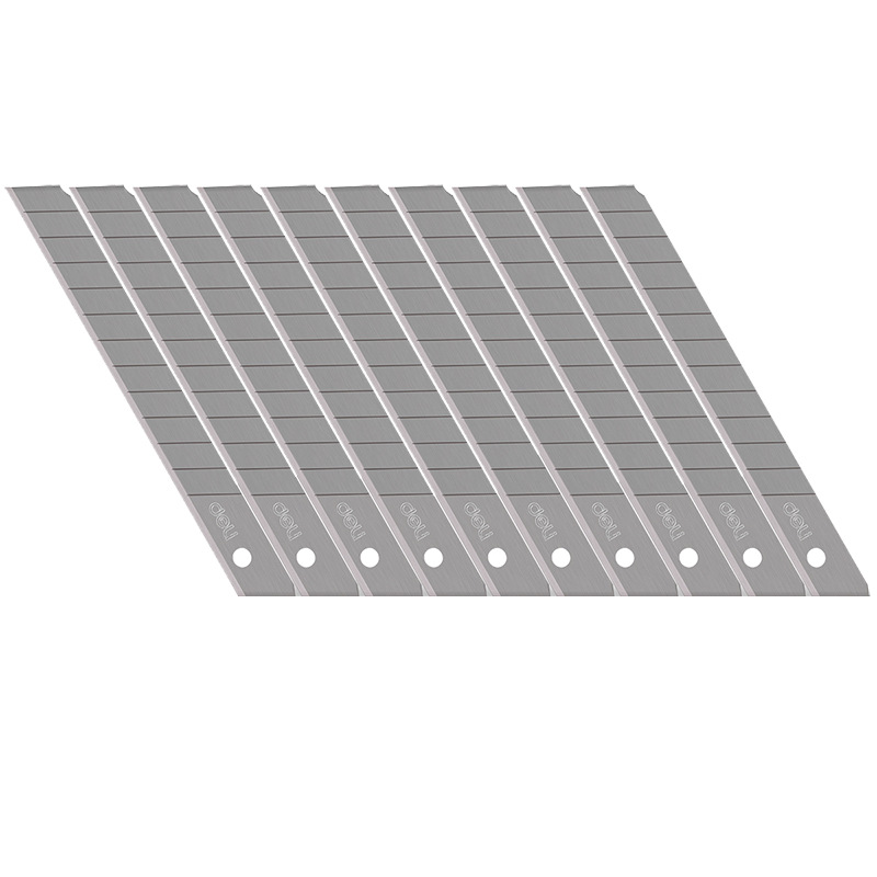 低炭素合金鋼ユーティリティナイフブレード、ペーパーカッティングクラフト、オフィスステーショナリー、アートペーパー、9mm、パックあたり10個