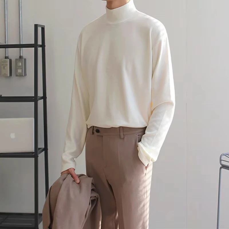 Frühling Herbst Winter Feste Beiläufige Plüsch Rollkragen männer Lose Unten Doppelseitigen Samt Pullover Einfache Warme BigSize