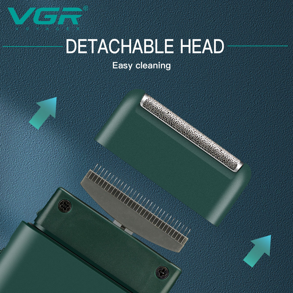 VGR 390 mini single blade cordless beard trimmer razor rechargeable foil electric face body shaver for men