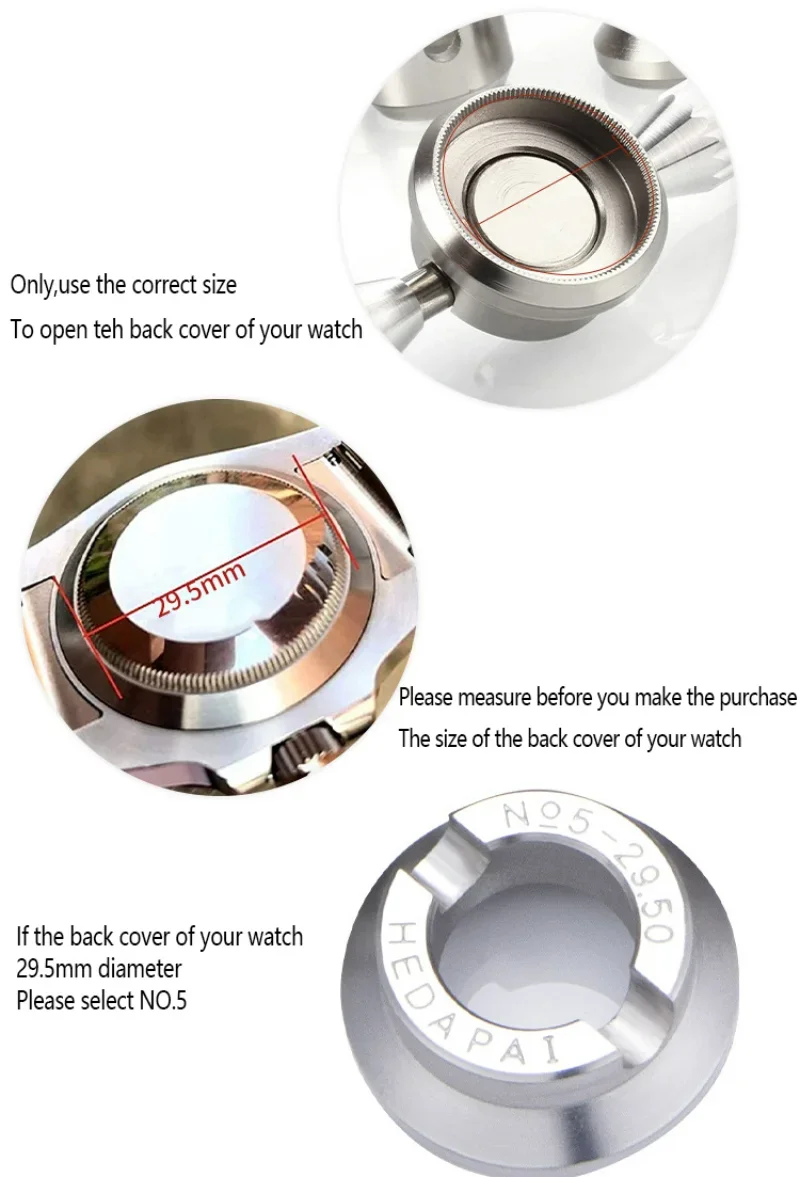 Watch Back Case Opener Suitable For Rolex Tudor Professional Watchmaker Key Closing Waterproof Tool Wristwatch Repair Tools Set