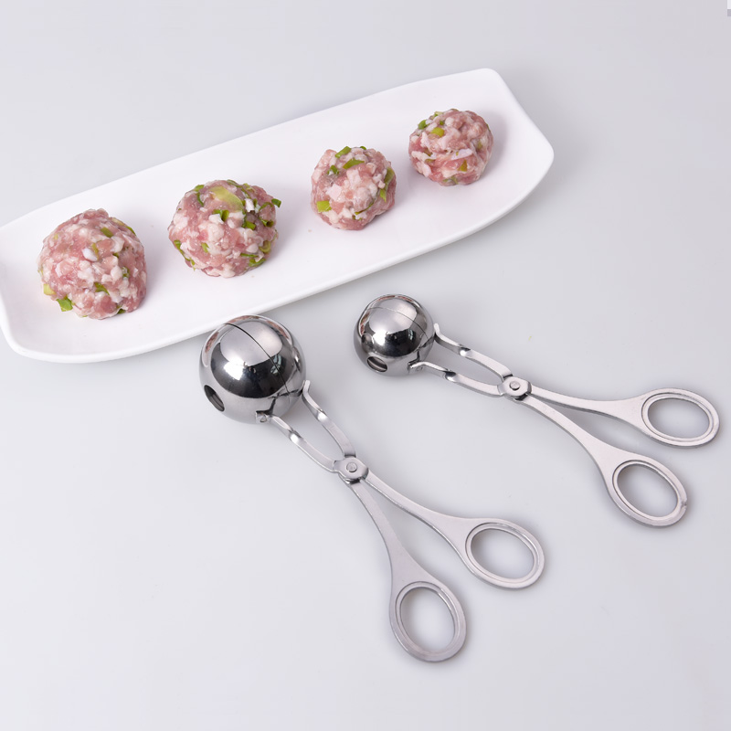 Aço inoxidável Carne Ball Maker Ferramenta, Clipe, Redondo, Arroz Bola Shaper, Colher, Almôndega Fazendo Mold, Antiaderente, Recheado, Gadget de cozinha