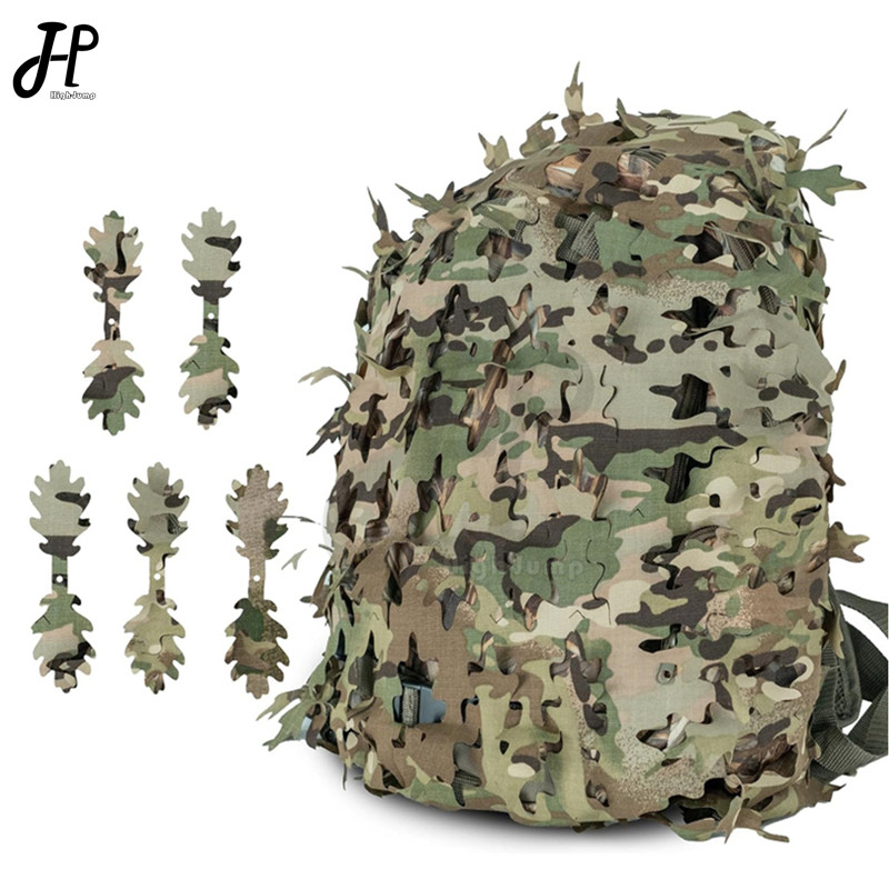 Bionic Camo สุทธิกีฬากระเป๋าเป้สะพายหลัง 3D เลเซอร์รูปต้นไม้การล่าสัตว์กระเป๋า Paintball Paratrooper อุปกรณ์ล่าสัตว์