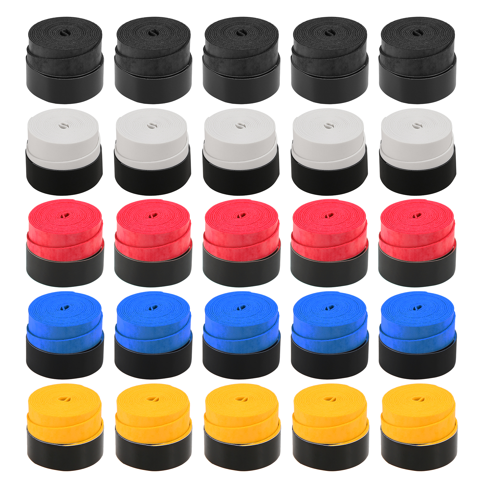 Poignées de raquette de badminton coordonnantes, bandeau anti-transpiration vibrant, paquet de 10