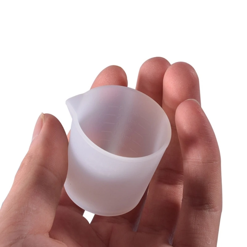 Tazas medidoras silicona, herramienta fabricación joyas, resina epoxi, 2 uds.