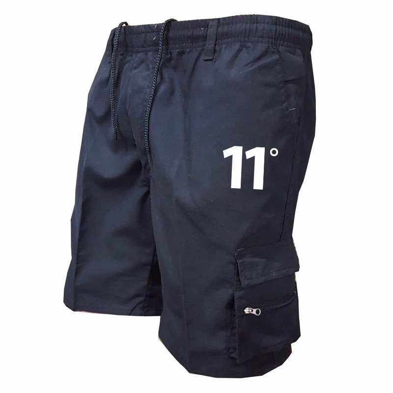 กางเกงขาสั้นสินค้ากลางแจ้งชาย Overalls Elastic เอวขี่จักรยานหลายกระเป๋าหลวมทํางานสั้นกางเกงชายหาดกีฬากางเกงพิมพ์