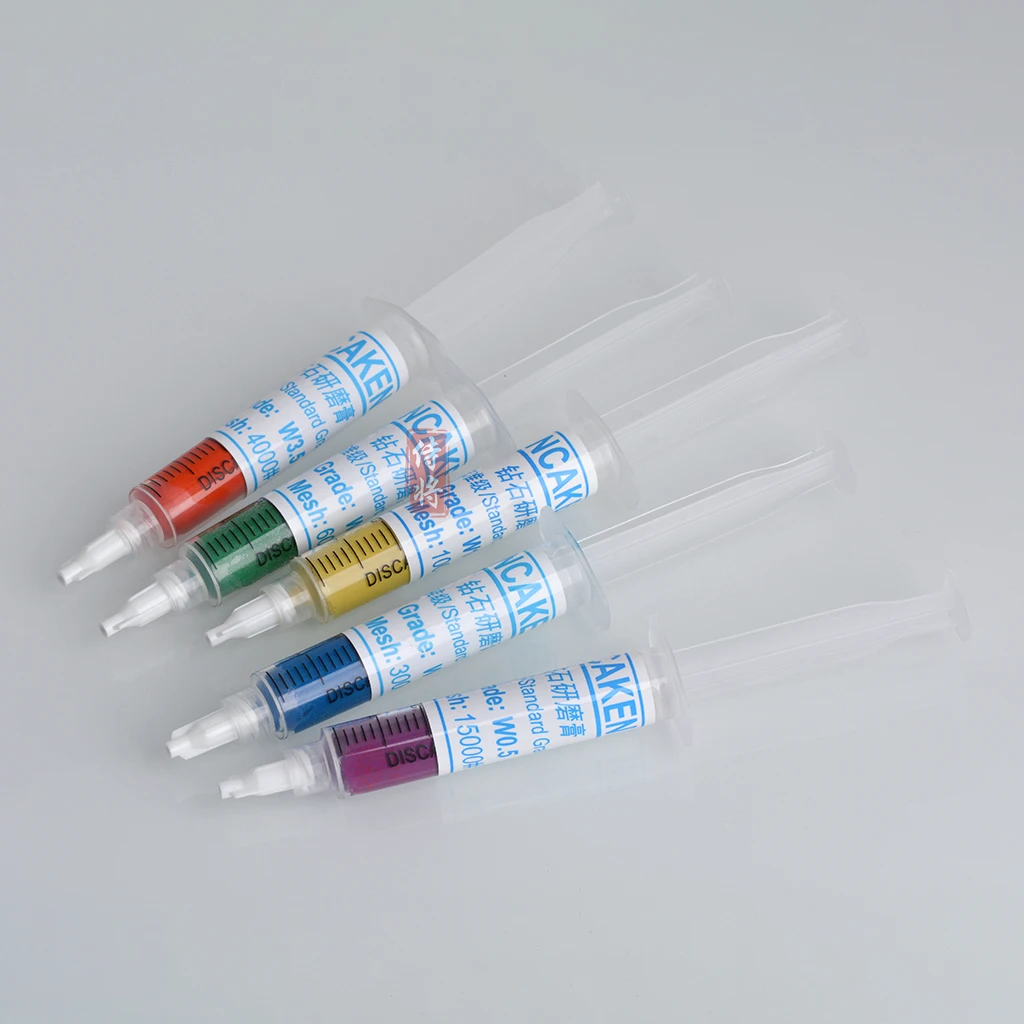 W0.5-W40 diamantato lucidatura lappatura paste siringhe composte per gioielli giada metallo stampo lucidatura a specchio pasta riparazione graffi