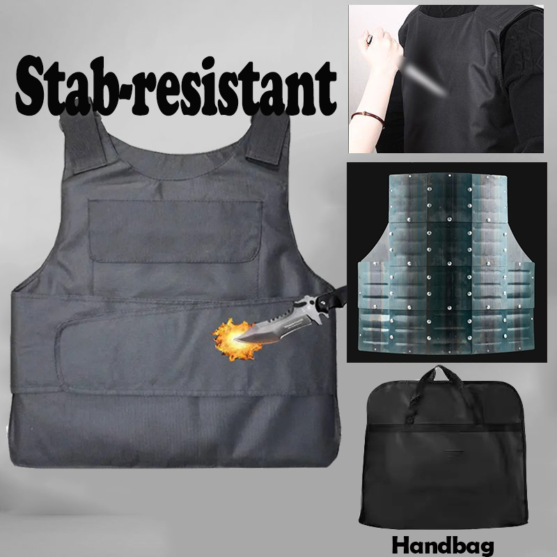 Harte Sicherheitsweste mit hohem Manganstahl, stichfest, für den Außenbereich, schnittfest, pannensicher, Rüstung, Taktik, Verteidigungsschutz, Kleidung
