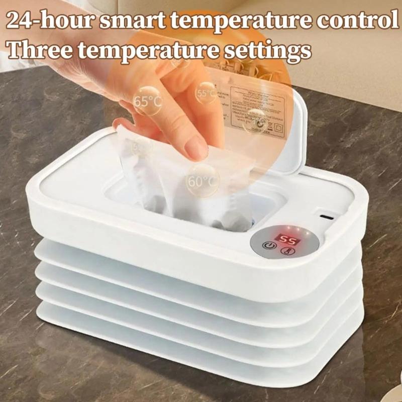 Складная грелка для влажных салфеток для младенцев, система отопления, 3 режима нагрева, большая емкость для хранения, A2UB