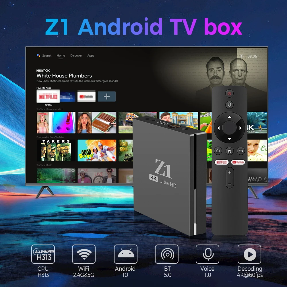 Smart Z1 TV BOX Android Dual WiFi 2GB RAM 16GB ROM 3D Media Player 4K Set Top Box Smart TV Box Upgraded Global Version