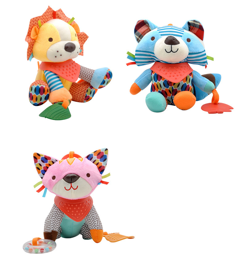 아기 봉제 인형 딸랑이 장난감, 유모차 걸이식 동물 침대, 모바일 유아 토끼 교육 장난감, 0-12 개월 아기