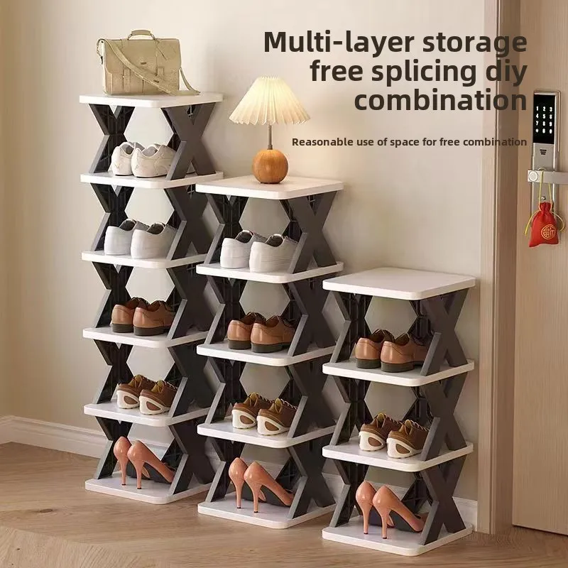 Shoes Racks Storage Organizer , Multi-Layer Storage Shelf for Shoes, Household Shoe Storage Cabinet, Simple Colorful Shoe Rack