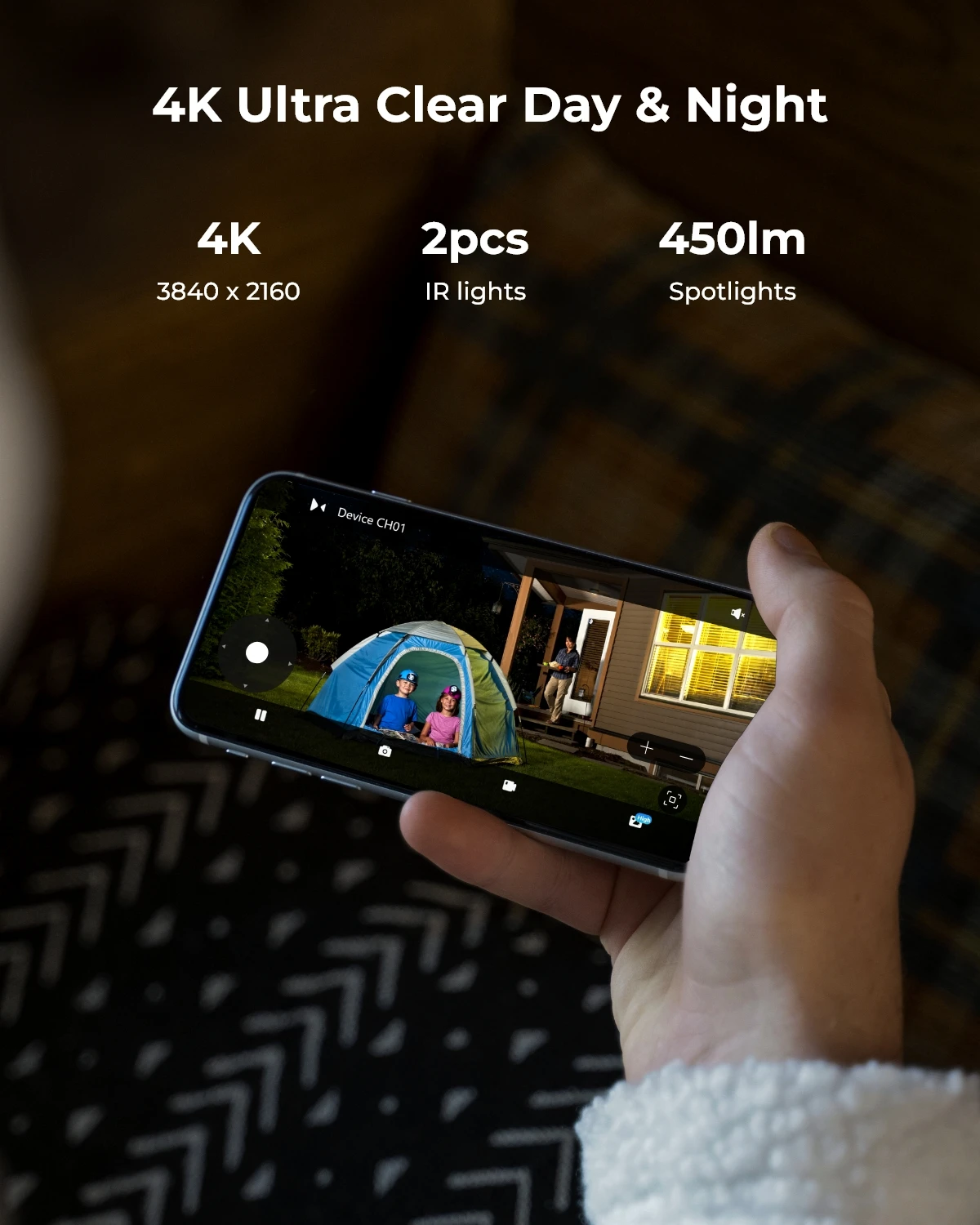 Reolink 4K PoE Cámara IP 8MP PTZ al aire libre Cámara de seguridad de seguimiento automático 355 °   Sartén y 90 °   Cámaras de vigilancia con detección inteligente inclinable