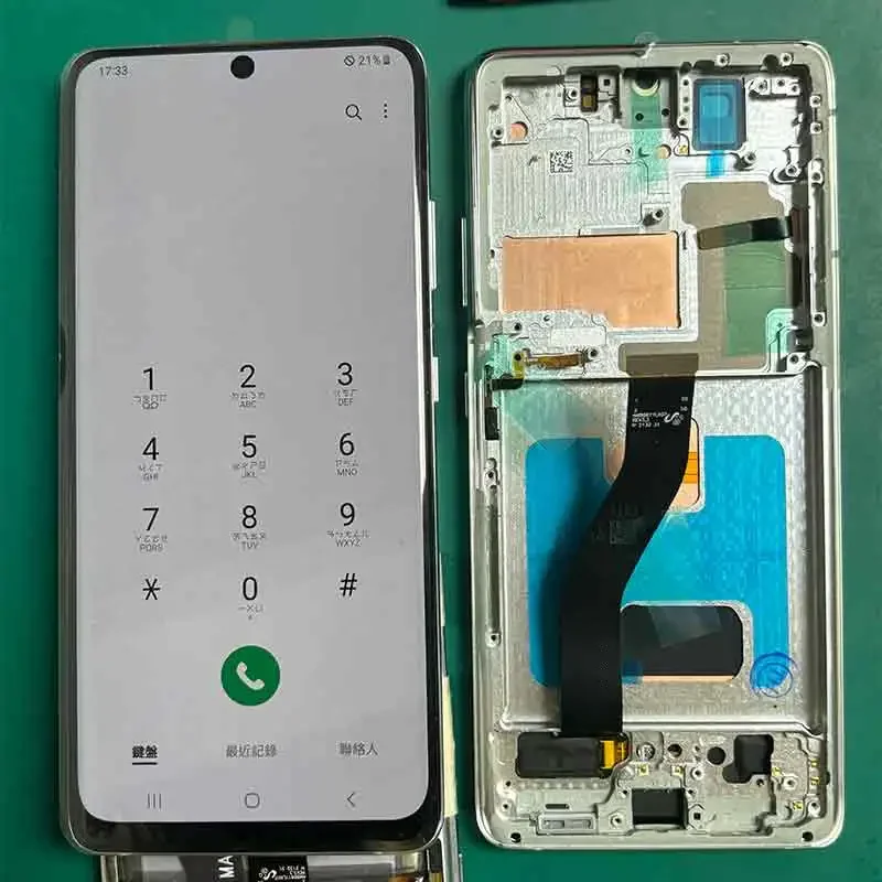 AMOLED For Samsung  S21 Ultra 5G G998 G998U Display Touch Screen Digitizer For Samsung S21Ultra G998B LCD With Frame