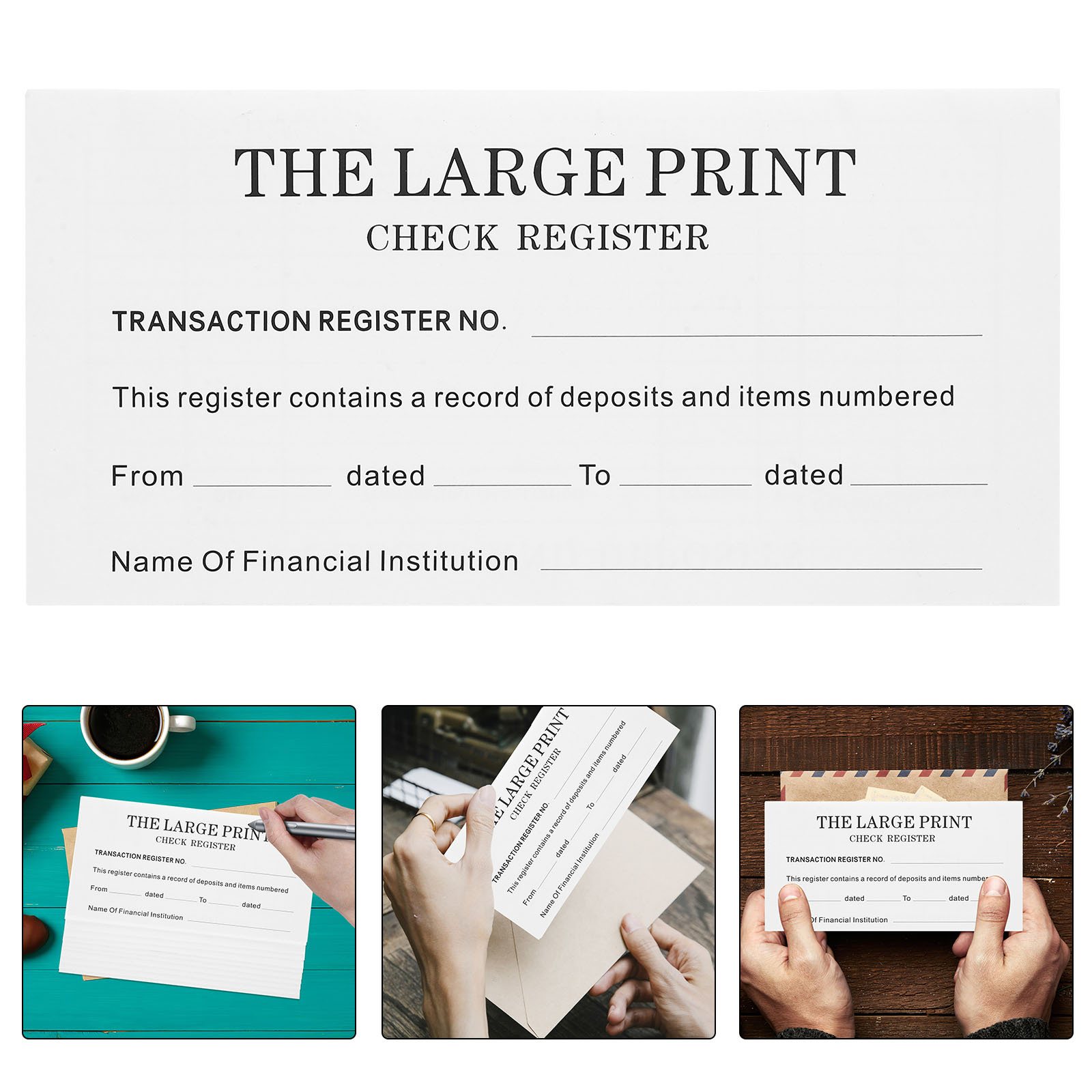 Chequeboek Financieel Grootboek Valuta Management Boek Notebook Onkosten Tracker Organisator Balans Chequeboek Recorder