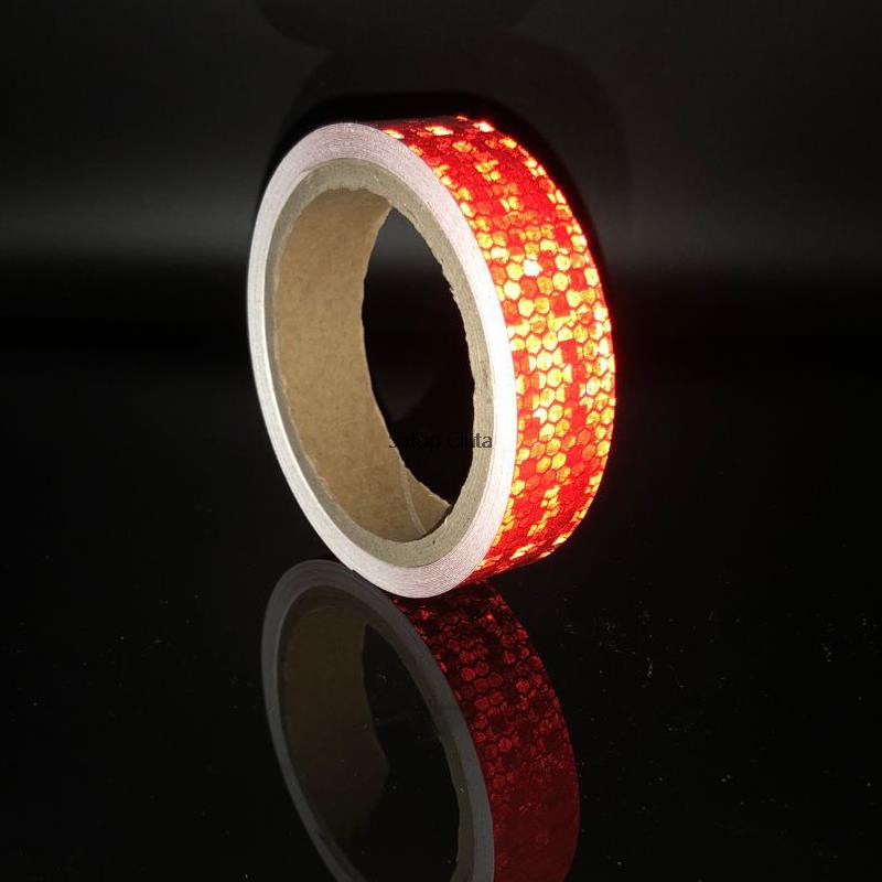 2.5cm*3M Reflective Sticker Warning Conspicuity Tapes Strip Red Orange Fluorescent Yellow Car Reflector Film Bicycle Accessories