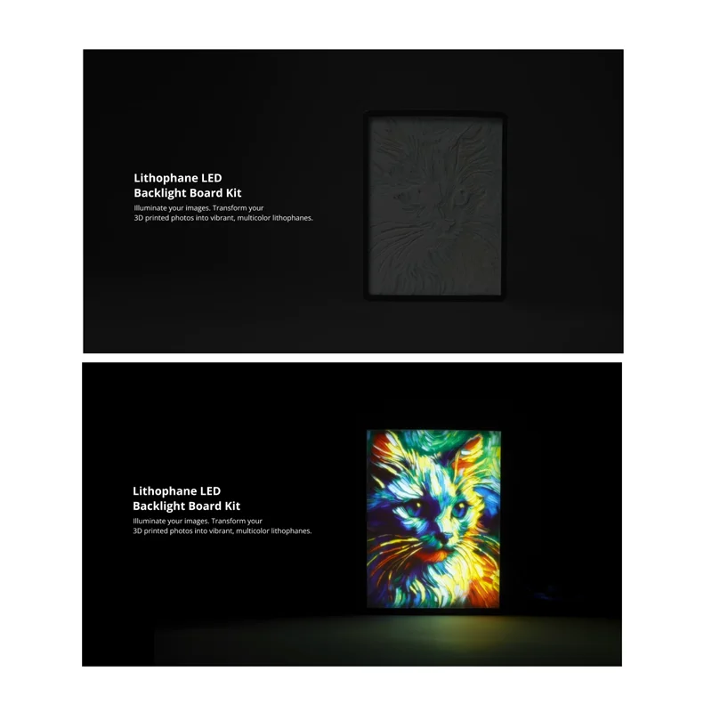 Per Bambu Lab CMYK Scheda di retroilluminazione a LED Bambu Lab PLA CMYK Lithophane Bundle Stampa 3D Lithophane Foto KC009 KC010 kit