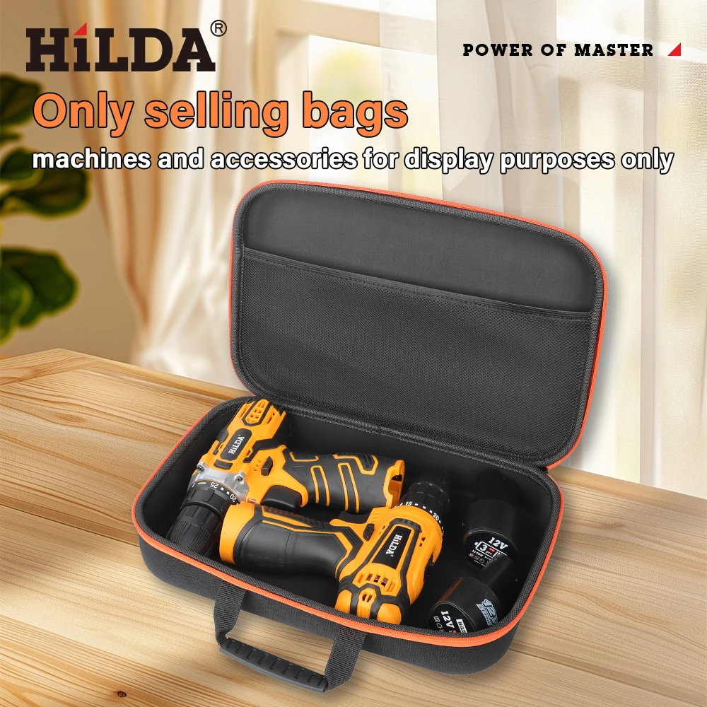 HILDA Large Capacity Tool Bag 3 Sizes Waterproof and Shock Absorbing Bag Electrical Hardware Tool Bag Portable Storage Handbag