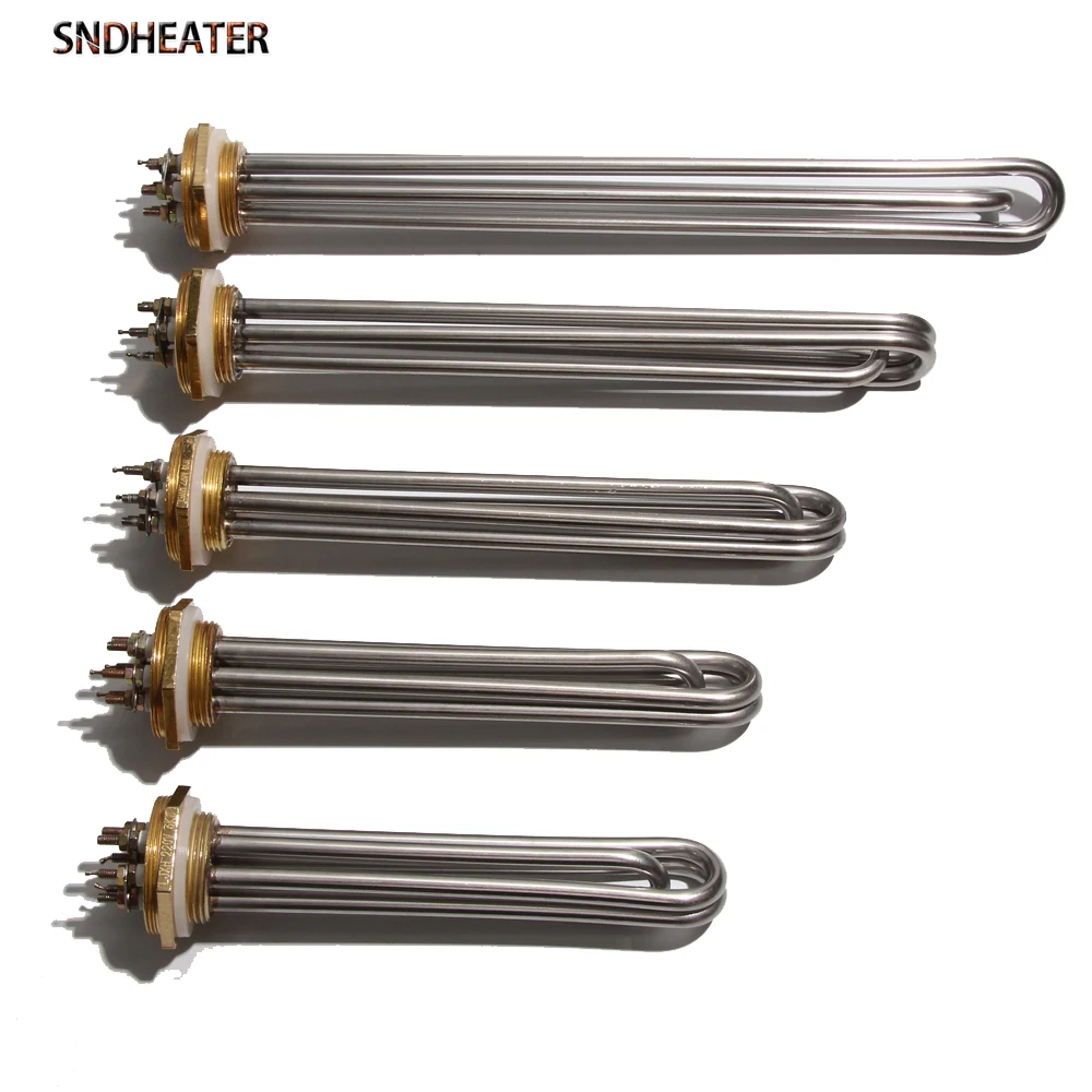 SNDHEATER 110V/220V/380V Industrial Immersion Water Heater Resistance DN32/DN40/DN50 Heater Element Pipe