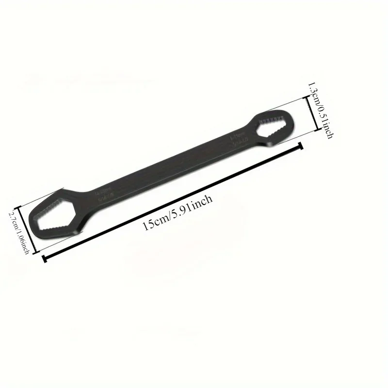 3 to 17 Black Multifunctional Double End Box Wrench Hexagon Double End Solid Wrench Screw and Nut Tool with Various Diameters
