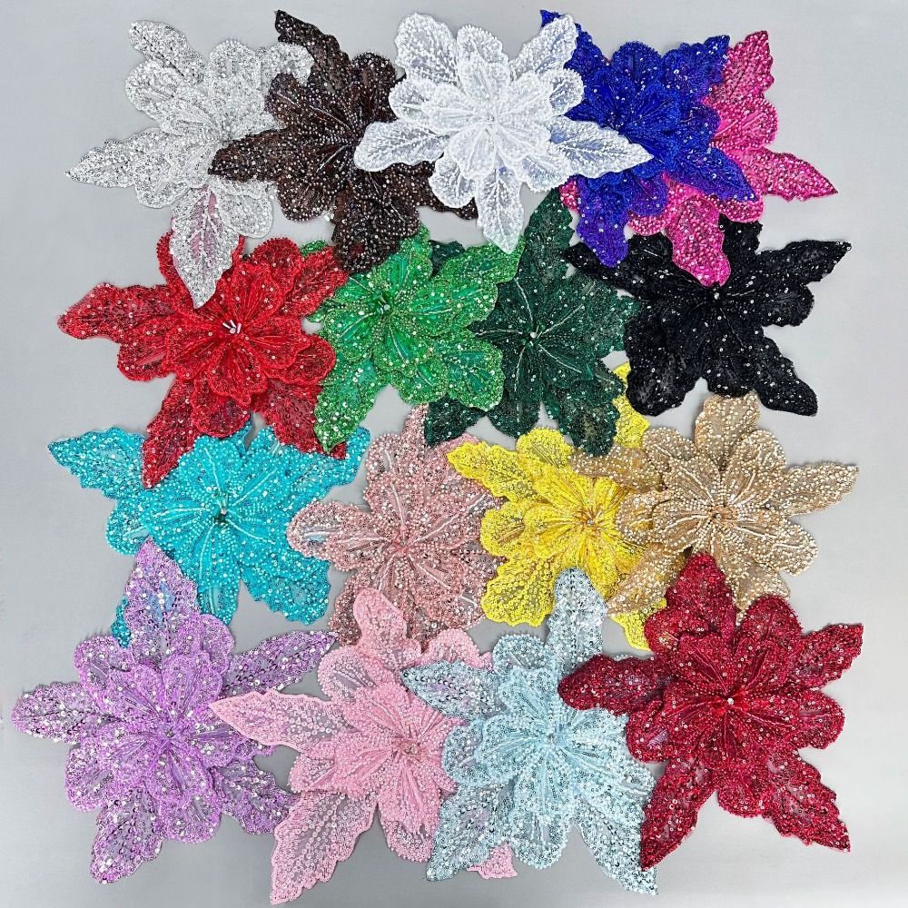 Fibra de poliéster peito flor bordado roupas infantis broche acessórios multi-camada lantejoulas roupas femininas