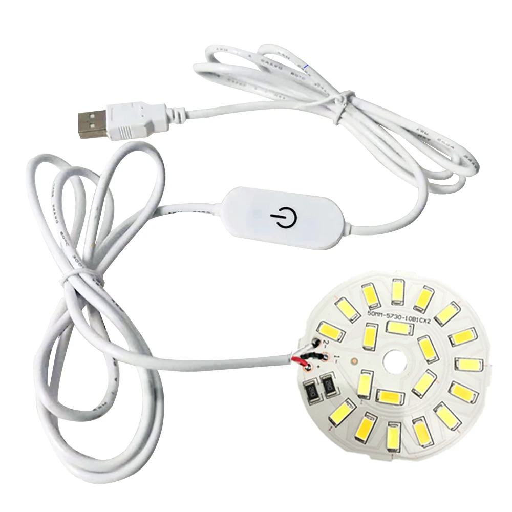 1,5 m de longitud de línea DC 5V USB luces LED 3 colores 3W 10W lámpara de escritorio para libros con Interruptor táctil regulable dormitorio lectura USB luz nocturna