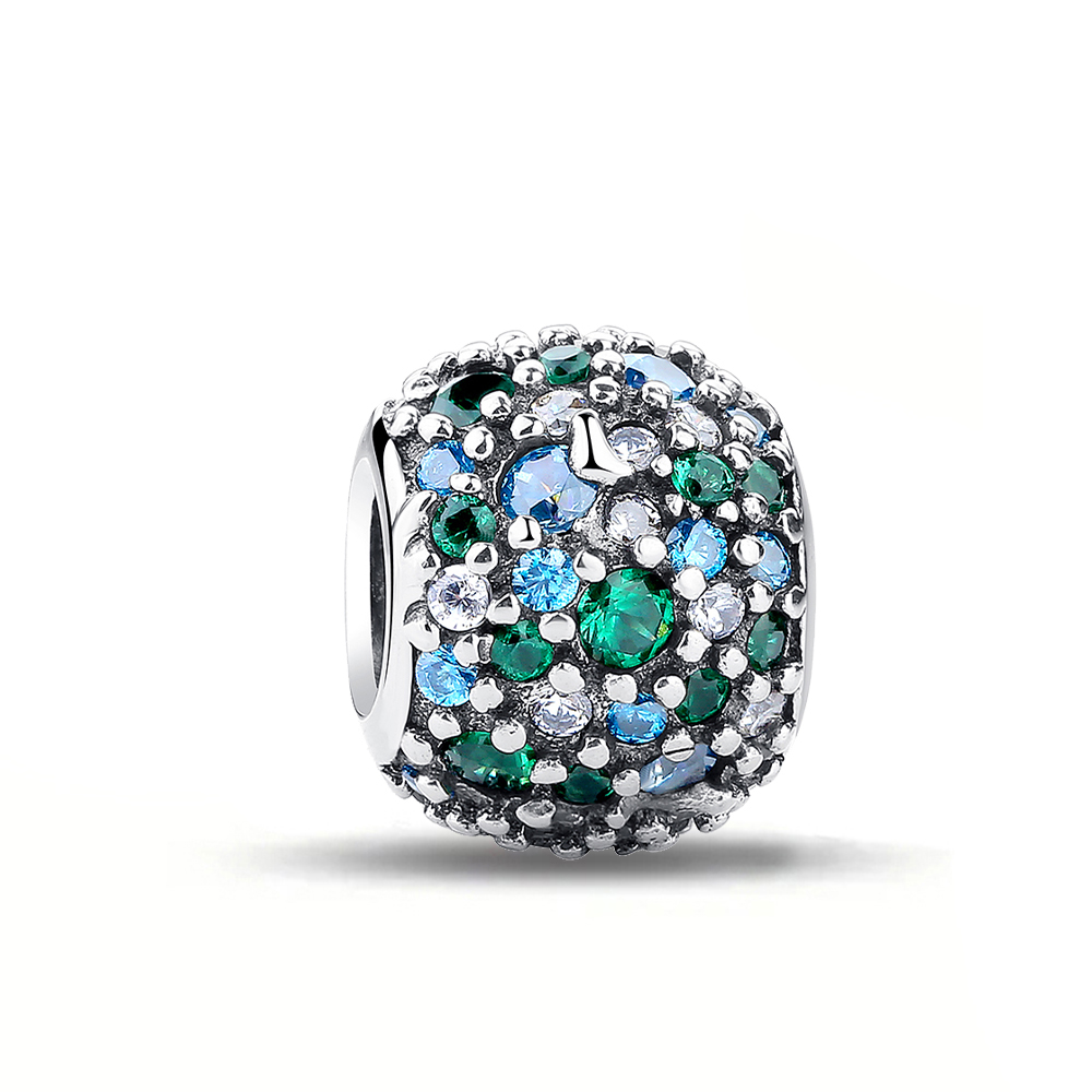 정통 925 스털링 실버 매력 스파클링 스타 문 & 썬 펜던트 맞는 원래 팔찌 DIY 여성 목걸이 쥬얼리 선물