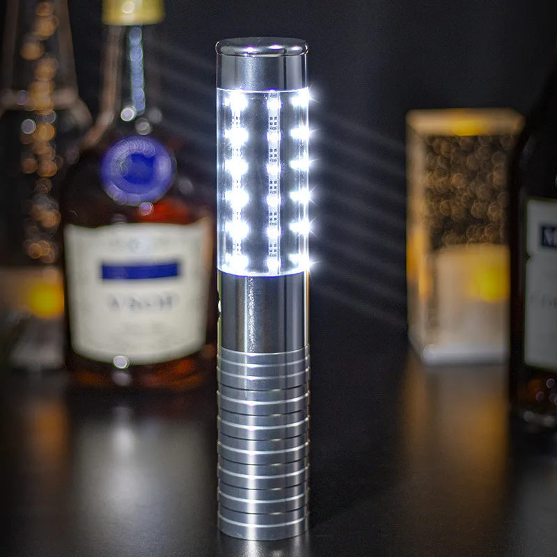 Bastón estroboscópico con forma de corona de champán para bar, barra de vino creativa con luz Led para carreras de caballos, botella luminosa