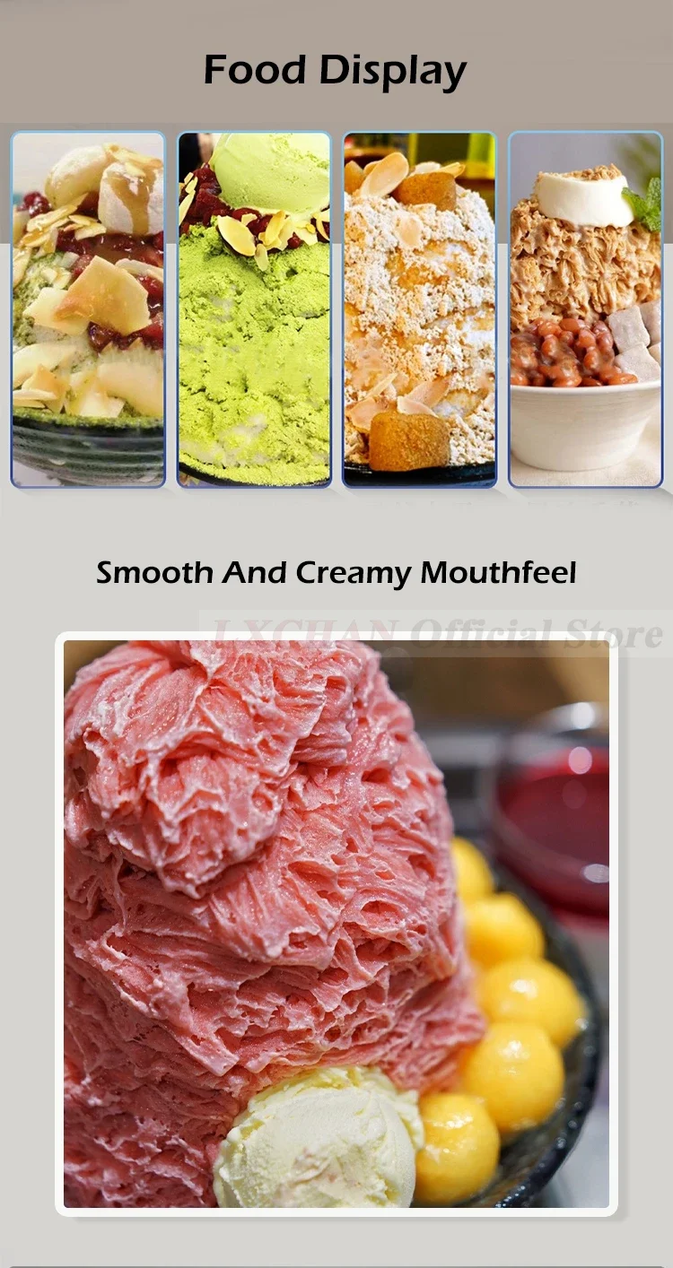 HomeWise 60KG/24H Korean Snowflake Ice Machine Small Snow Continuous Cooled Milk Mango Bingsu Shaver Smoothie Crusher 110V 220V