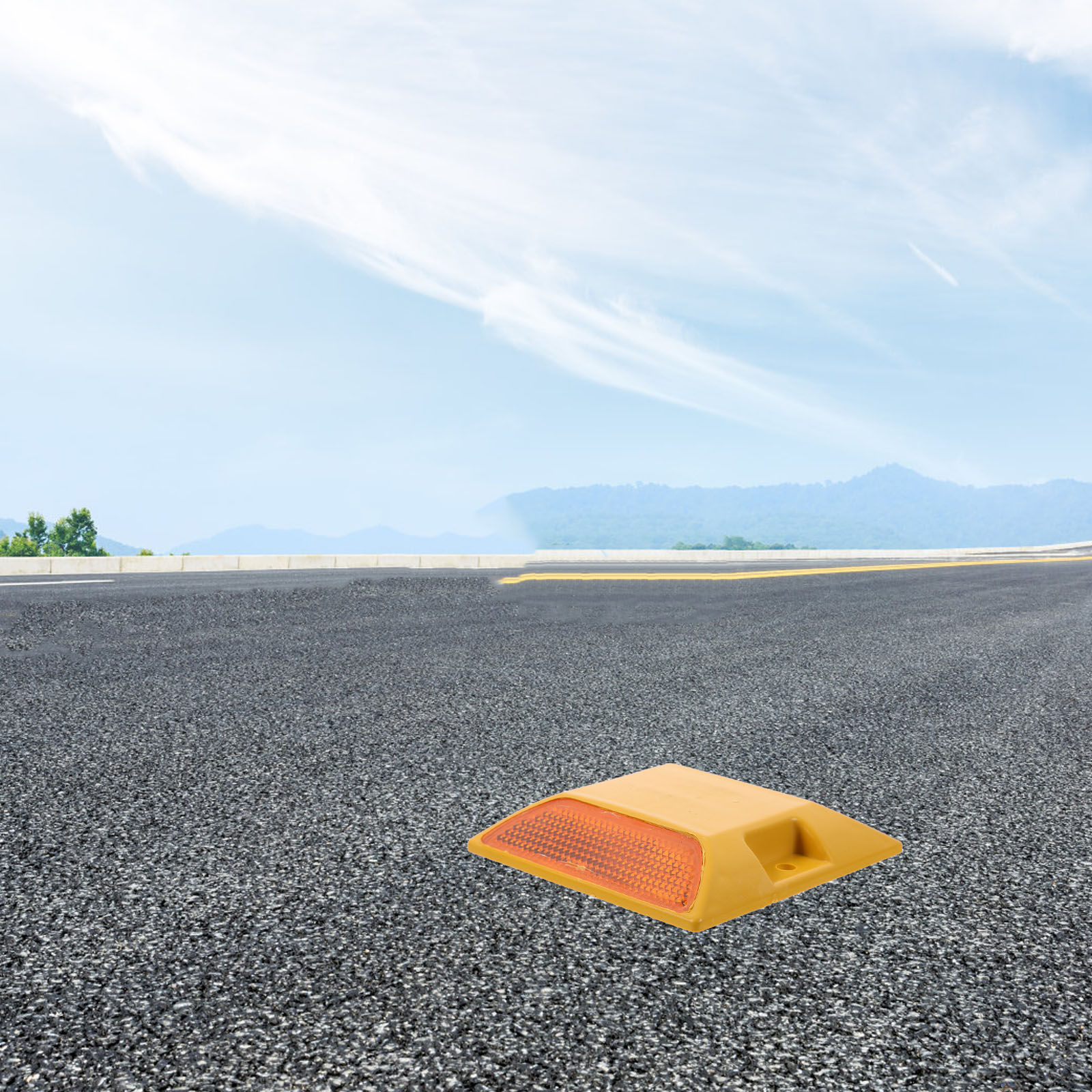 2 Pcs Reflective Plastic Road Signs Driveway Reflectors Cast Aluminum Markers