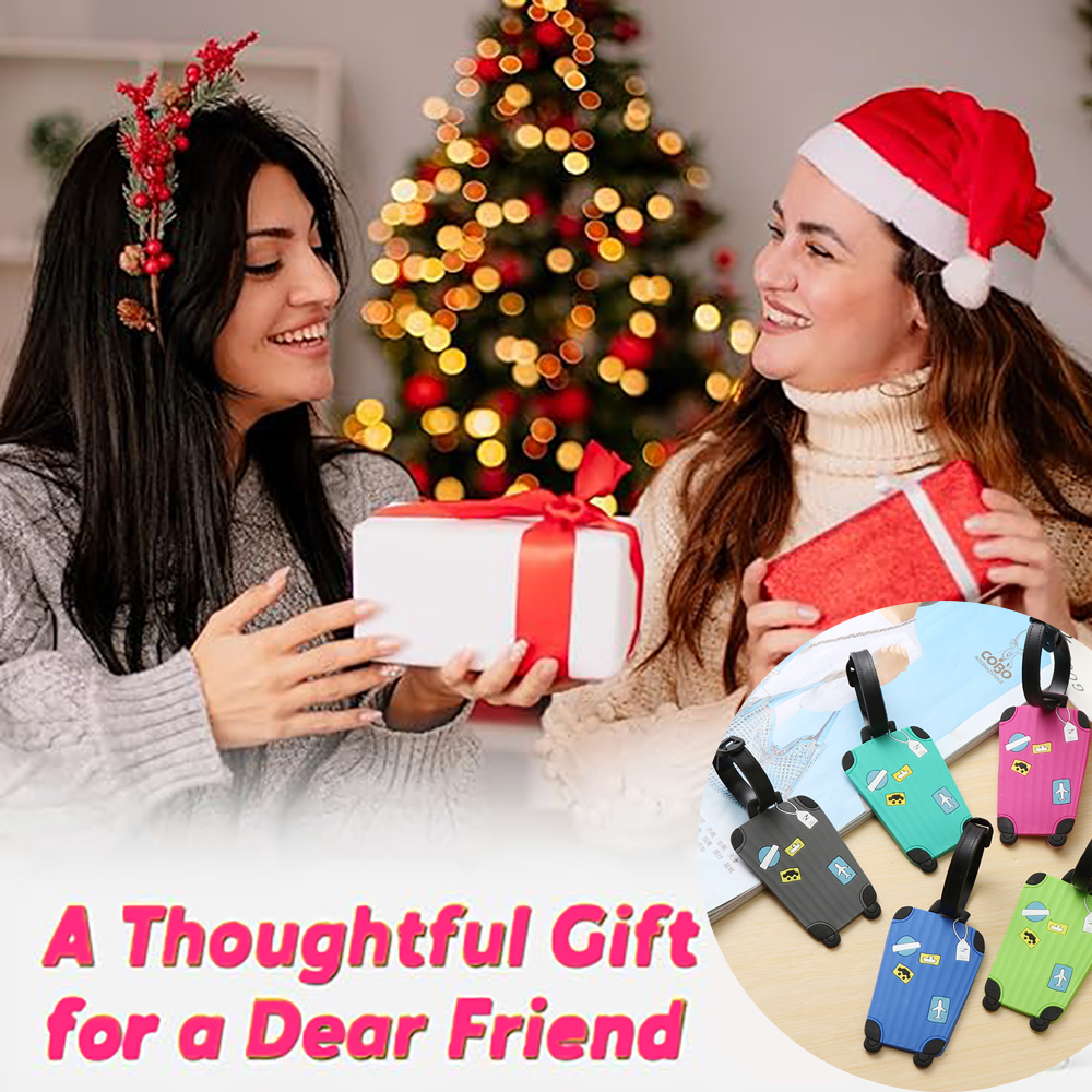 Silicone Luggage Tag Travel Trolley Case Identification Label Three-Dimensional Pattern Backpack Signature Information.-A-DH