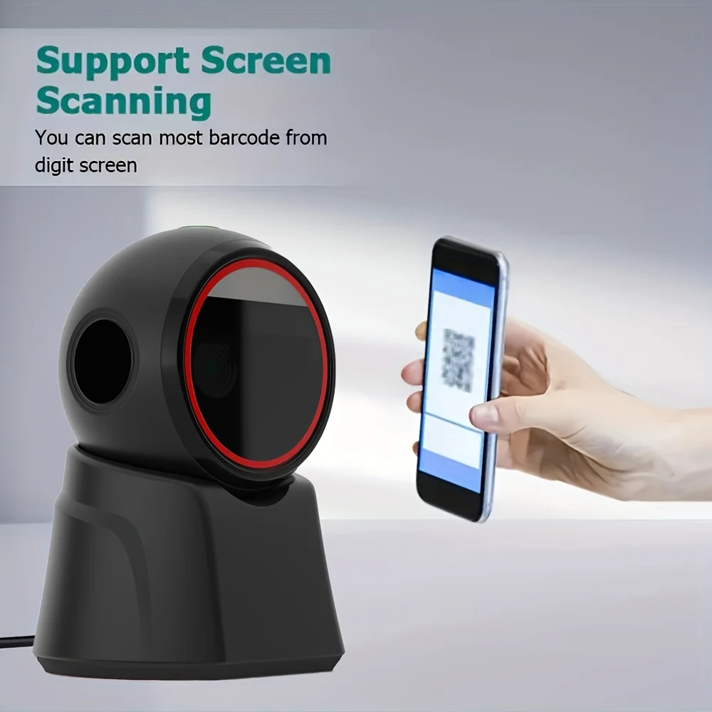 2D Barcode Scanner Desktop Omnidirektionale Automatische 1D 2D QR code Daten Matrix PDF417 Barcode Reader USB für Einzelhandel Supermarkt