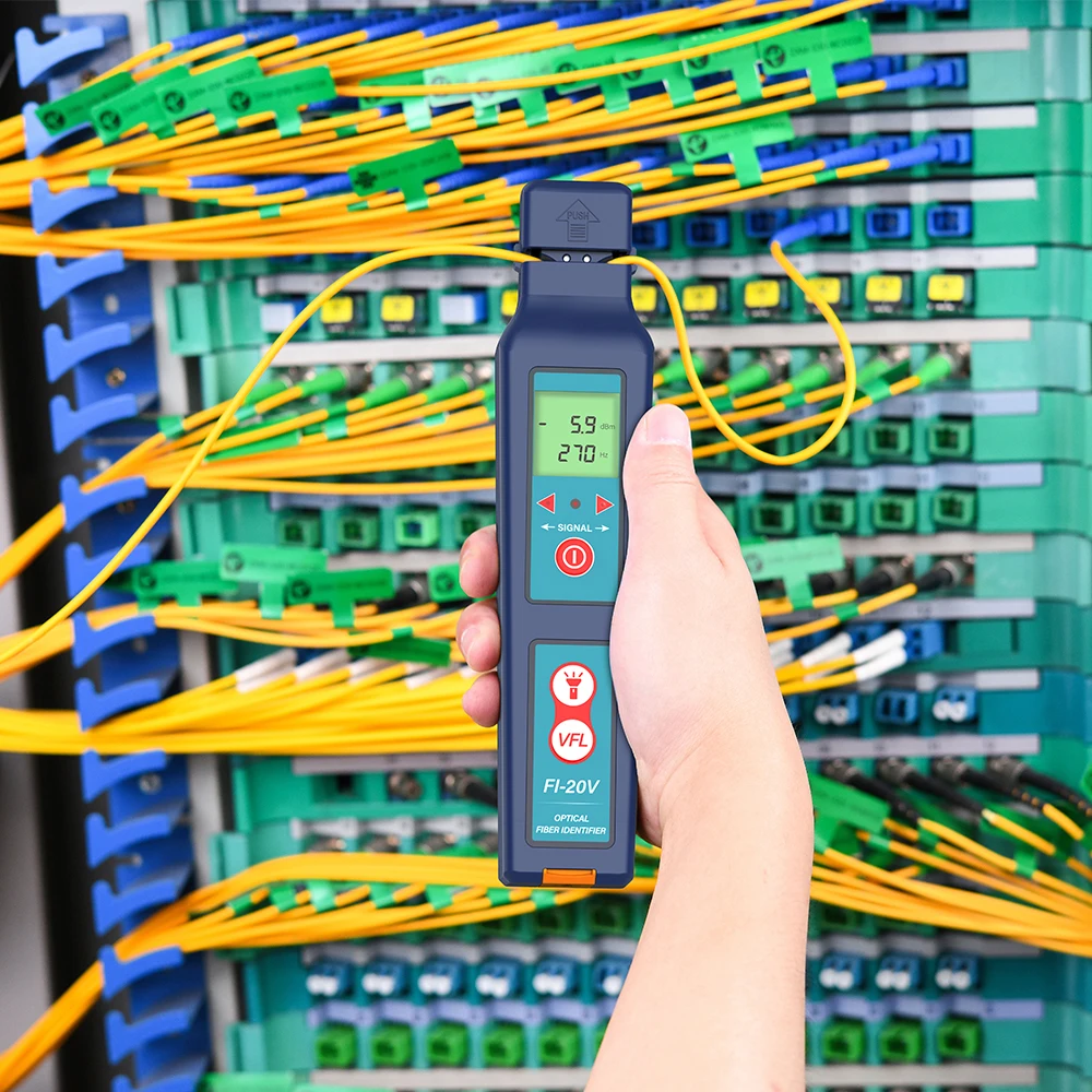 Identificatore in fibra ottica FI-20V uguale OFI-40V 800~1700nm Rileva la lunghezza d'onda Indicazione della direzione del segnale VFL 5-8 km Luce LED