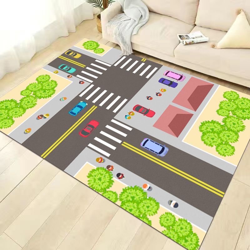 赤ちゃんと子供のためのトラフィックプレイマット,折りたたみ式カーペット,駐車パッド,都市のトラフィック,100x200cm
