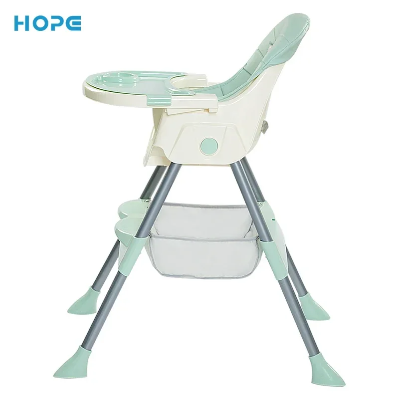 Silla alta de plástico portátil multifunción para niños, silla de comedor ajustable para bebés con bandejas de alimentación, superventas