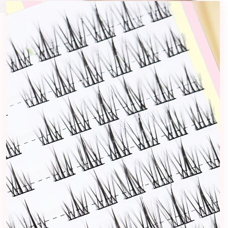 Sunflower Lashes 10/12 แถวขนาดใหญ่ความจุขนตาปลอม Little Devil Lashes Natural Cluster Lashes แต่งหน้า