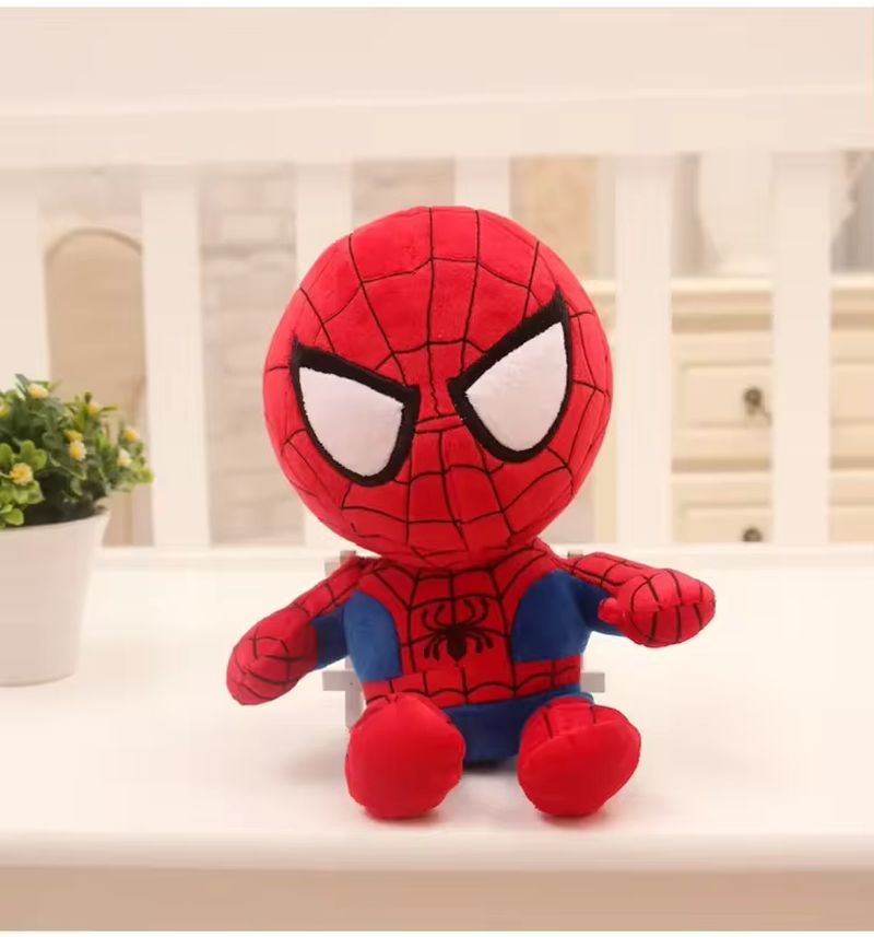 ร้อน 27 ซม.Man Spidermaned Plush ของเล่นตุ๊กตาภาพยนตร์ Marvel Avengers ตุ๊กตา Hero กัปตันอเมริกาเหล็กคริสต์มาสของขวัญเด็ก
